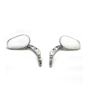 Chrome CNC Motorcycle 8mm Mirrors Harley Dyna Softail Sportster Breakout CVO XL - Foto 1 di 6