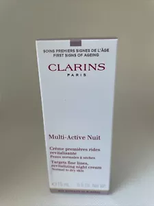 Clarins Multi-active Nuit Targets fine lines, revitalizing Night Cream NIB - Picture 1 of 1