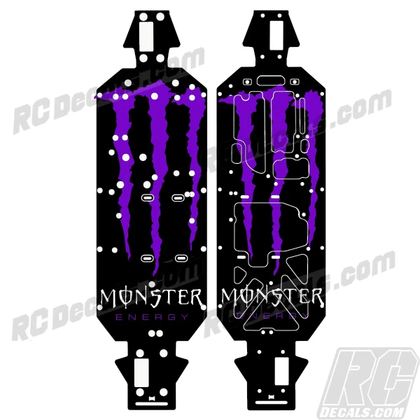 LOSI 5IVE T 4WD TRUCK CHASSIS PROTECTOR WRAP GRAPHIC PURPLE MONSTER LOSB2540 - Image 1 of 1