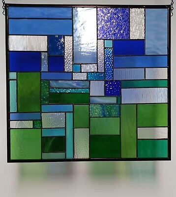 Flipside -Stained Glass Window Panel-20 1/2  X 19 1/2  HDMA-US • 376.18$