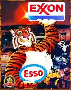 ESSO to EXXON - TIGER - Rare - Metal Sign 11 x 14 - Picture 1 of 4