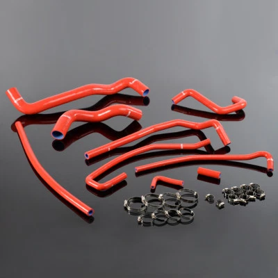 Red Silicone Radiator Hose Clamps Fit For 1991-1996 Chevy Corvette 5.7L LT1 V8 - Image 1 of 4