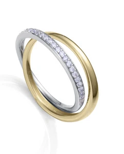 Ring Doppel Bad Für Gold Und Rhodium Viceroy Frau Silber Größe 14 9126a014-30 - Bild 1 von 5