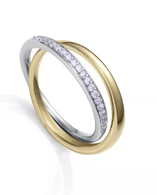 Ring Doppel Bad Für Gold Und Rhodium Viceroy Frau Silber Größe 14 9126a014-30 - Bild 1 von 4