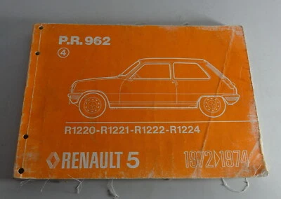 Catalogo Parti / Elenco Ricambi Renault R5 R1220 - R1221 - R1222 Anno 1972-1974 - Immagine 1 di 3