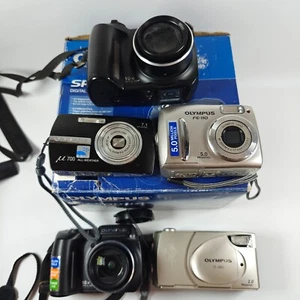 5x Olympus Digital Cameras Job Lot - SP-500UZ FE-110 mju 700 CAMEDIA D-380 - Picture 1 of 11