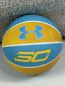 Stephen Steph Curry 30 Under Armor Mini Basketball Outdoor Ball blau / gelb - Bild 1 von 5