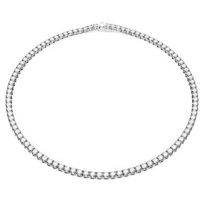 Collar Tenis Swarovski Matrix Grande, Corte Redondo, Blanco, Chapado en Rodio 5681801 Foto 1 de 4