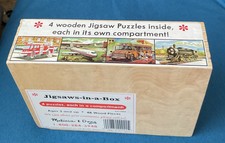 UPC 000772000215 product image for Melissa & Doug Wooden Jigsaws In A Box , Jet/Bus/Train/Fire Truck - 12 pcs each | upcitemdb.com