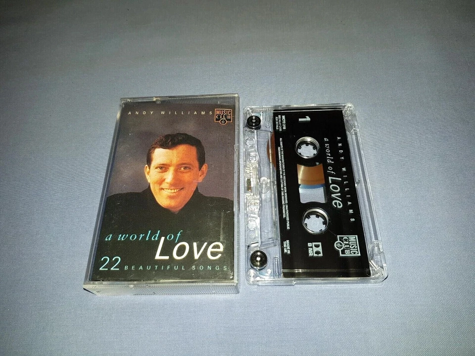 ANDY WILLIAMS A WORLD OF LOVE CASSETTE TAPE ALBUM - Image 1 of 2