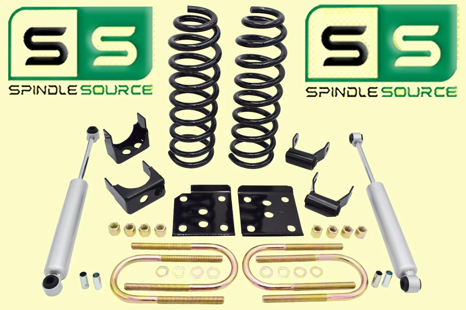 3" / 5" Drop Lowering Kit Coils Flip 3/5 + SHOCKS Fits 09 - 14 Ford F-150 V8 - Image 1 of 1