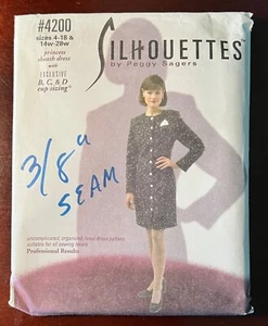 Silhouettes Patterns #4200 Princess Sheath Dress Multi Sz 4-18 & 14w - 28w UNCUT - Picture 1 of 3