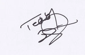 Football - Teddy Sheringham - Hand Signed 6x4 Inch White Card - Picture 1 of 1