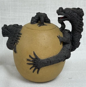 Mid Century Vintage Yixing Dragon Egg Zisha Tea Pot Dragon Hatching. Awesome!!! - Picture 1 of 15