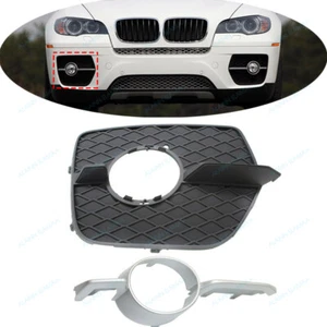 Front Fog Driving Light Cover Grille W/ Trim t For BMW X6 E71 2008-2014,RH,2pcs - Picture 1 of 9