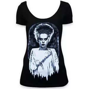 Lowbrow Art Monsters Bride Frankenbride Monster Tattoo Black Tee T-shirt S-2XL - Picture 1 of 2