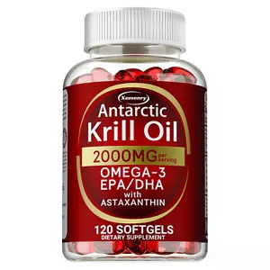 Antarctic Krill Oil- Astaxanthin, Omega-3 EPA, DHA- Joint & Skin Health Immunity - Picture 1 of 14