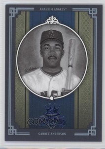 2005 Donruss Diamond Kings Blue Framed Black & White /100 Garret Anderson #1