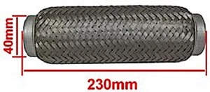 40 x 230 mm tubo flexible pieza flexible conexión flexible para sistema de escape pieza de pantalón - Imagen 1 de 1