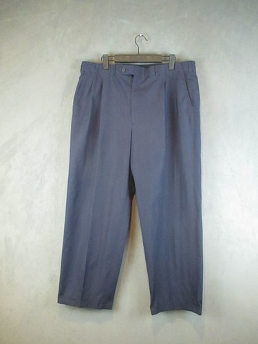 Pantalone Burberrys vintage uomo 36 x 28 5 blu plissettato polsini 100% lana anni 90