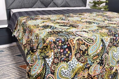 Manta Decorativa Decoración del Hogar Colcha Hippie Ralli Estampado Cachemira Algodón Gudari Foto 1 de 2