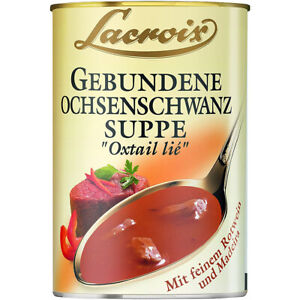 Lacroix Ochsenschwanz Suppe gebunden mit feinem Rotwein 400ml