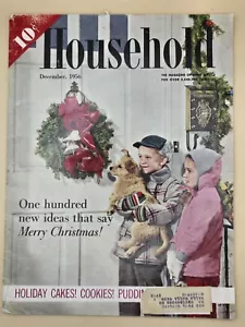 HOUSEHOLD - December 1956 - Holiday Cakes! Cookies! Pudding! - VTG Magazine - Picture 1 of 4