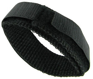 16mm Speidel Nylon  Sports Wrap Watch Band Plain Black 620