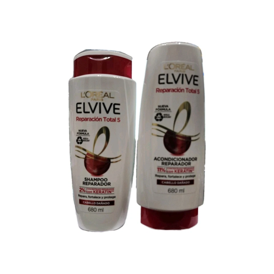 Elvive 2pk Total Repair 5 - Champú + Acondicionador 680 ML cada uno Foto 1 de 1