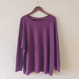 Maglione donna viola felpa leggera taglia XL - Foto 1 di 9
