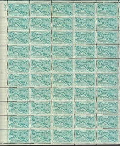 USA #984 -1949 Full Sheet of 50 Stamps Pl 24097 Annapolis Tercentenary 3¢ VF MNH - Picture 1 of 6