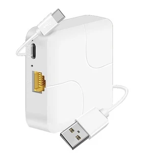 Universal Network Cable Extension Ethernet Splitter High Speed Usb C Power3558 - Afbeelding 1 van 21
