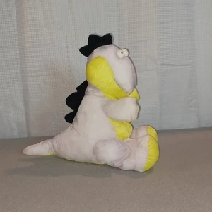 Peluche dinosauro vintage anni 80 peluche puffy lumpy retrò viola giallo - Foto 1 di 10