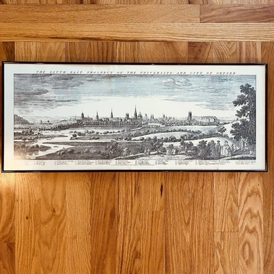 The University & City of Oxford B&W Panoramic View Buck Bros Framed Academia - Image 1 of 4