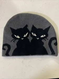 Raro De Colección 2003 Hot Topic Emily The Strange Gatos Negros Gorra Calavera Gorro - Imagen 1 de 6