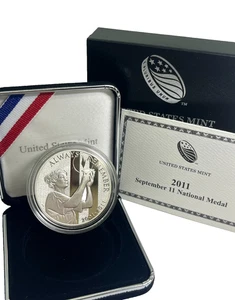 US Mint West Point 2011 September 11 National Medal Silver Commemorative Coin - Picture 1 of 6