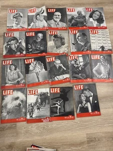LIFE MAGAZINES 1944 1940 WW II VINTAGE ADS EXCELLENT 42 Total - Picture 1 of 4