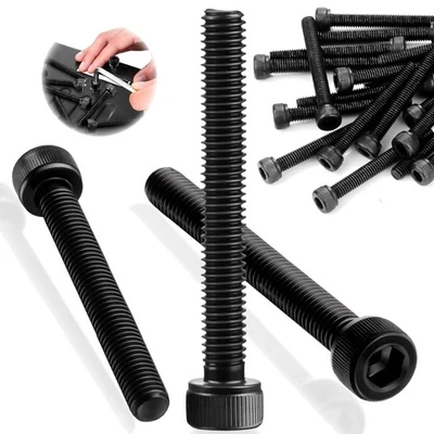 Zylinderschrauben M6 50mm 40 Stück Innensechskant Vollgewinde Schwarz - Bild 1 von 2