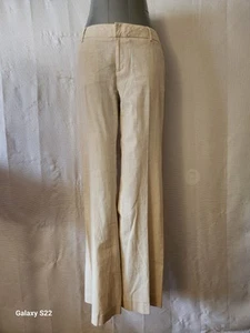 Pantalone donna Banana Republic Martin bianco lino taglia 8 - Foto 1 di 9