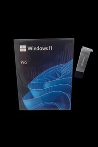 Microsoft Windows 11 Pro Professional 64bit Kit OEM Key & USB Media Sealed Box - Picture 1 of 3