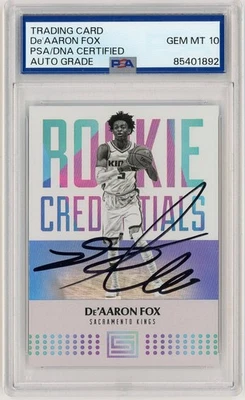 2017-18 Panini Status DEAARON FOX Rookie Auto - PSA/DNA 10 - Image 1 of 2