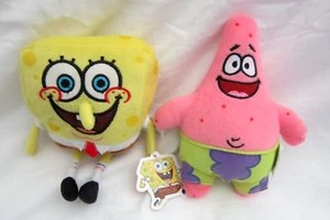 8" SpongeBob+Patrick Star Fish 7" Plush Doll Soft Stuffed Toy Figures Combo-New! - Picture 1 of 1