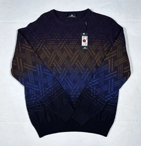 NWT MONTECHIARO Men's Size X-Large XL US 54 EU Multicolor L/S Crewneck Sweater - Picture 1 of 6