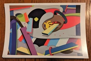 KAWS 'Donde comienza el fin' GRANDE 6 x 9 pulgadas Arte enmarcable postal a color **NUEVO** - Imagen 1 de 12
