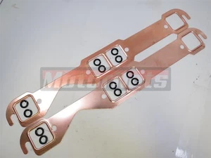 Chevy SBC 1.48" Cuadrado Cobre Cabezal Juntas de Escape Puerto Hot Rod Racing 283-350 - Imagen 1 de 7