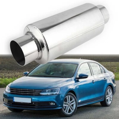 2.5" Inlet/Outlet 12" Length Muffler Exhaust/Resonator For Volkswagen Jetta 2.5L - Image 1 of 4