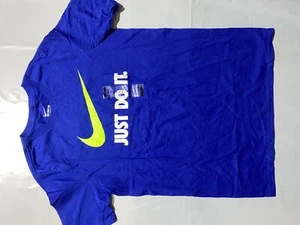 Nike Boys Just Do It Swoosh Tee Blue Sz Large AQ2502-480 - Picture 1 of 1