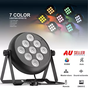 135W 9LED Par Can Light RGBW DMX Wireless Remote DJ KTV Theatre Stage Lighting - Picture 1 of 15