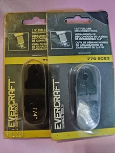2 Disconnect For Fuel Lines Sizes 1/4" - Black Evercraft 776-9083 -CG - Picture 1 of 3