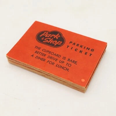 1960 Park And Shop Board Game Orig Replacement Parts-11 Red Parking Ticket Cards - Image 1 of 3
